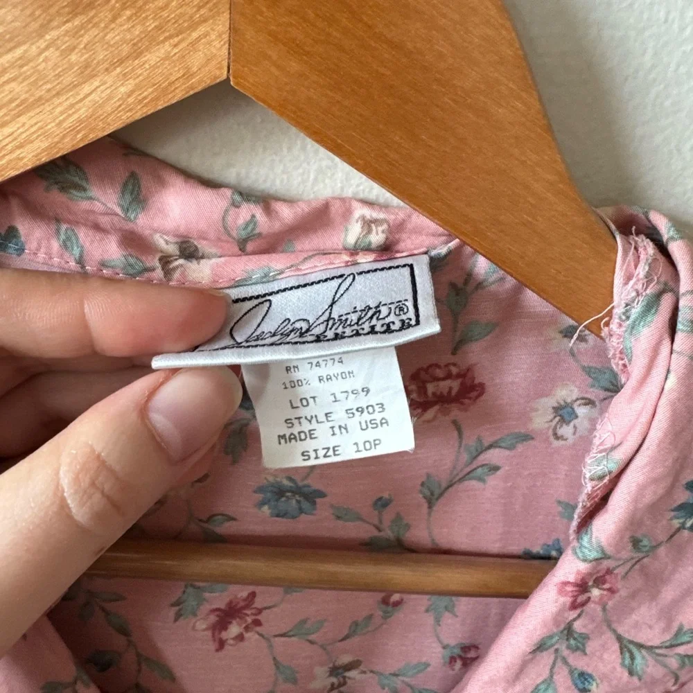 Vintage Pink Floral Top & Drawstring Shorts Set